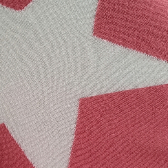 Unwine Sweater Linen Cotton Knit Lightweight Woven Star Salmon White S NWT - Picture 13 of 15